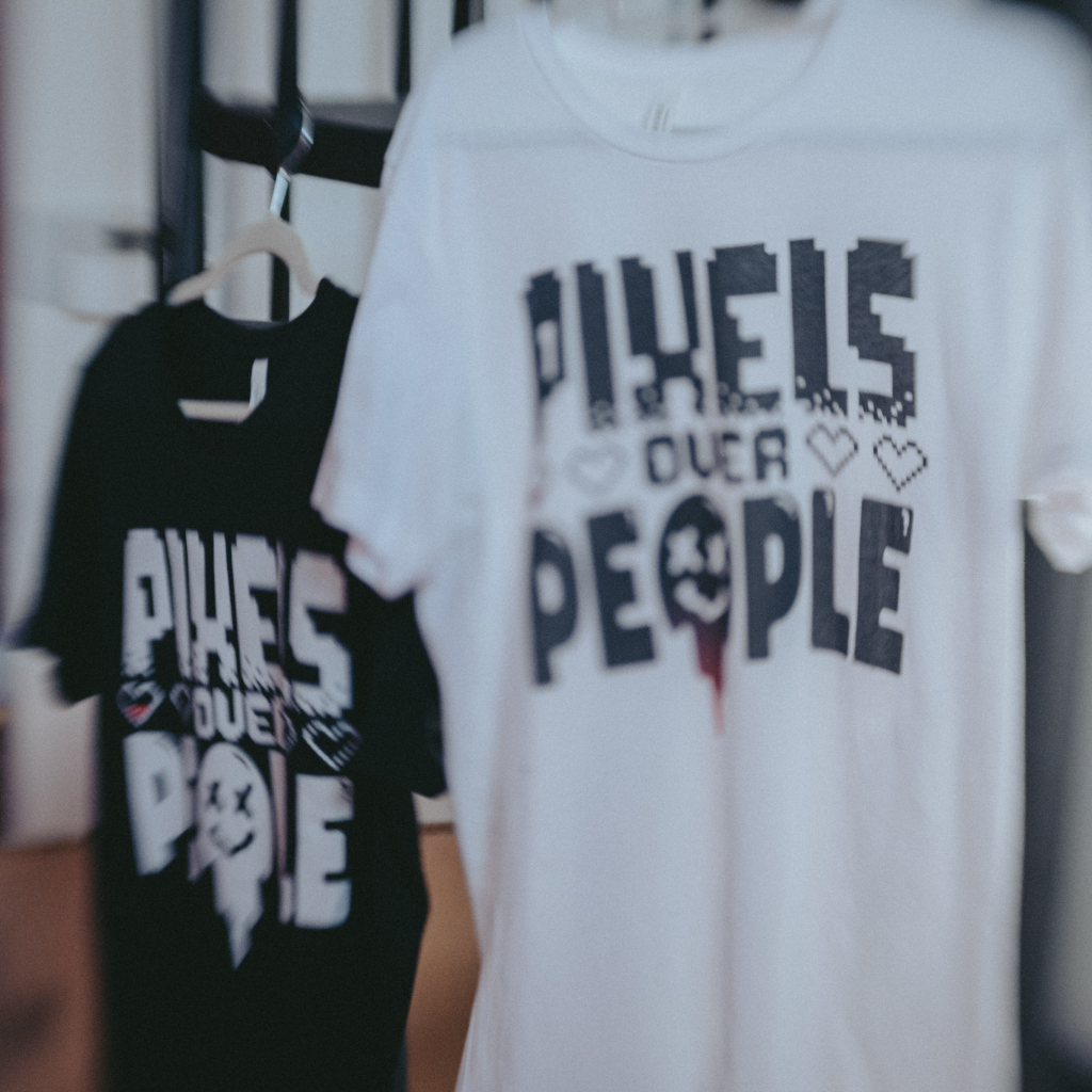 Pixels Over People Corporate Mantra Tee